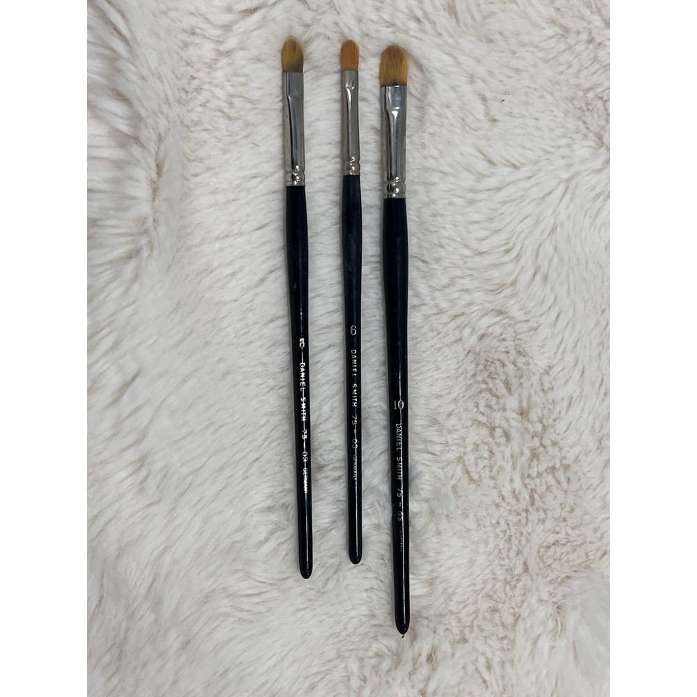 Vintage Daniel Smith Artist Paint Brushes 6 8 10 Germany 75-03 Natural Hair